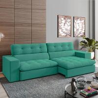 Sofa Retratil E Reclinavel 3 Lugares 218 Cm Eldorado Sl 946 Veludo Moll Sl 946 - 10