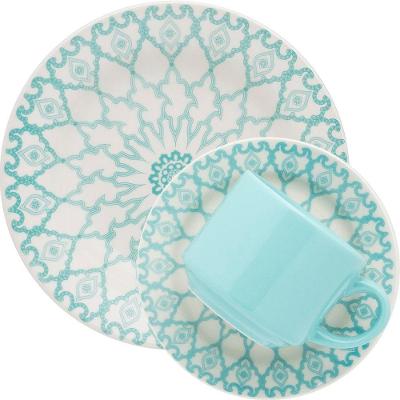 Kit Jogo Café Lanche Oxford Donna Mandala 24 Peças