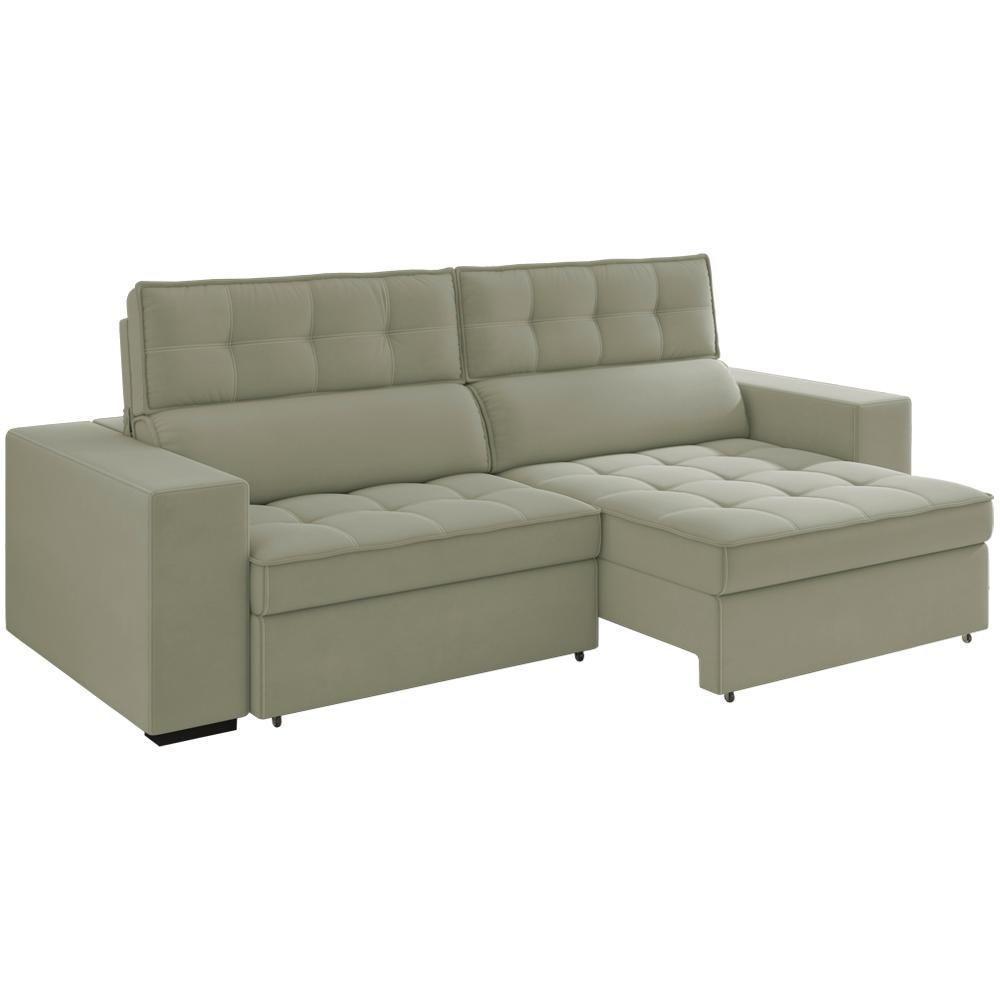 Sofa Retratil E Reclinavel 3 Lugares 218 Cm Evidence Sl 940 Veludo Moll Sl 940 - 1