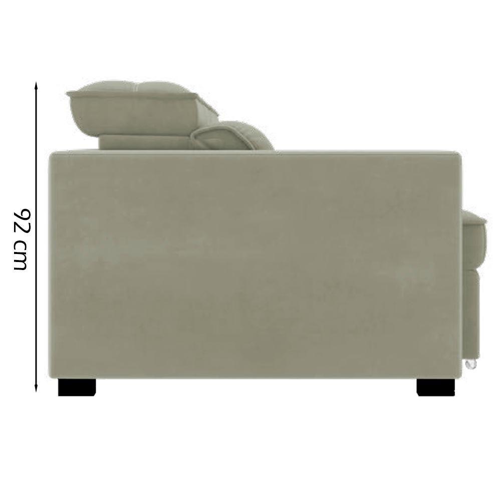 Sofa Retratil E Reclinavel 3 Lugares 218 Cm Evidence Sl 940 Veludo Moll Sl 940 - 5