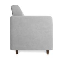 Sofá 03 Lugares Arezzo Suede Pés Chanfrado Marrom - D'rossi Cor Cinza - 6