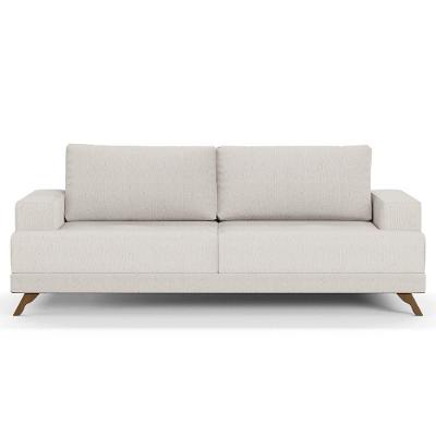 Sofá 180cm 3 Lugares Pés Curvos Santi Linho D05 Cru - Mpozenato