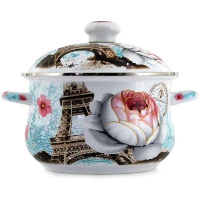 Panela Premium Aço Esmaltada Floreal Paris 22cm 3,7l