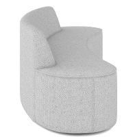 Sofá 3 Lugares Curvo Sala De Estar Living Cancún D02 Linho Cinza 210 Cm D-315 - 7