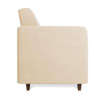 Sofá 03 Lugares Arezzo Suede Pés Chanfrado Tabaco - D'rossi Cor Bege - 6