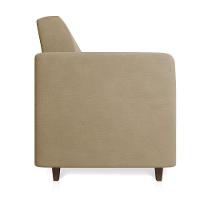 Sofá 03 Lugares Arezzo Suede Marrom Rato Pés Chanfrado Tabaco - D'rossi - 6