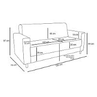 Sofá 03 Lugares Arezzo Suede Rosê Pés Chanfrado Tabaco - D'rossi - 2