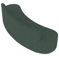 Sofá 3 Lugares Curvo Sala De Estar Living Cancún D02 Linho Verde Musgo 180 Cm C-117 - 7