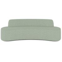 Sofá 3 Lugares Curvo Sala De Estar Living Cancún D02 Linho Verde 180 Cm D-477 - 5