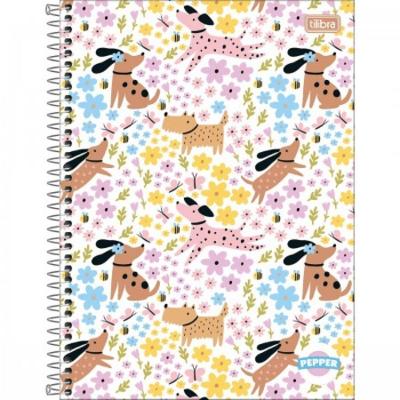 Caderno Espiral Capa Dura Universitário Pepper Feminino 80 Folhas Tilibra Estampa 7