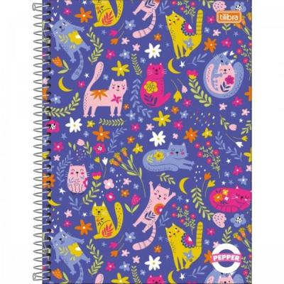 Caderno Espiral Capa Dura Universitário Pepper Feminino 80 Folhas Tilibra Estampa 8