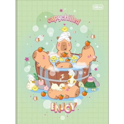 Caderno Brochura Capa Dura Universitário 80 Folhas Capyclub Tilibra Estampa 3