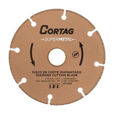 Disco De Corte Diamantado Cortag Supermetal 115mm