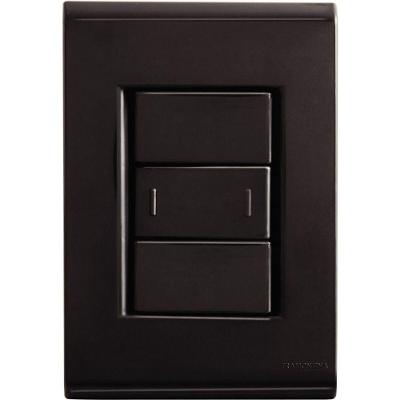 Conjunto 4x2 Tramontina Liz Grafite 1 Interruptor Paralelo 10a~250v