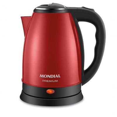 Chaleira Elétrica Mondial CE-06-R 2L Inox Vermelho 1500W com Filtro Anticalcário 220V