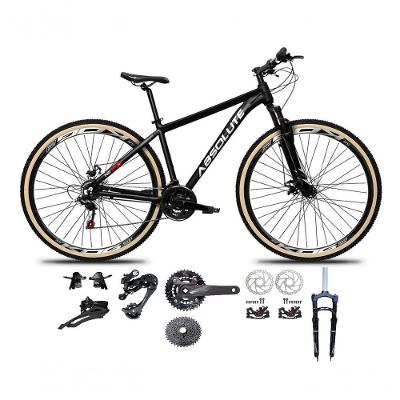 Bicicleta Aro 29 Absolute Nero 5 Kit 2x9 Gta Sunrun K7 Freio A Disco Garfo Com Trava Preto 15