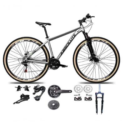 Bicicleta Aro 29 Absolute Nero 5 Kit 2x9 Gta Sunrun K7 Freio A Disco Garfo Com Trava Cinza 13.8