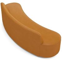 Sofá 3 Lugares Curvo Sala De Estar Living Cancún D02 Couríssimo Whisky 210 Cm B-90