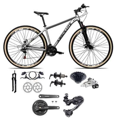 Bicicleta Aro 29 Absolute Nero 5 Câmbios Shimano Deore-altus 27v Freio Hidráulico Garfo com Trava Cinza 23