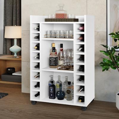 Adega Bar Bélgica - 16 Garrafas Com Rodízios Em Mdp Branco - Rede Móveis