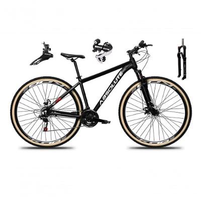 Bicicleta Aro 29 Absolute Nero 5 Câmbio Shimano 24v Acera K7 Freio A Disco Garfo Com Trava Preto 21