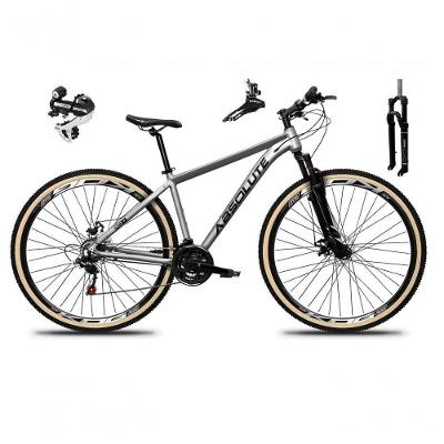 Bicicleta Aro 29 Absolute Nero 5 Câmbio Shimano 24v Acera K7 Freio A Disco Garfo Com Trava Cinza 17