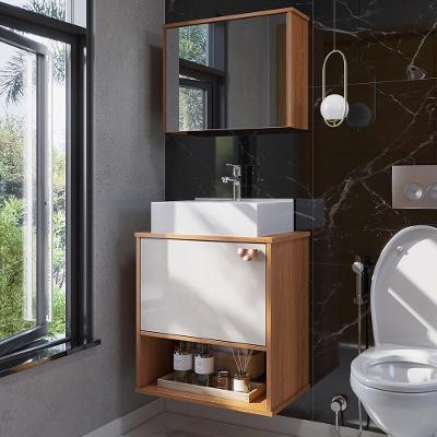 Gabinete De Banheiro Lotus Movelove 2 Portas Com Espelheira Jequitiba/off White