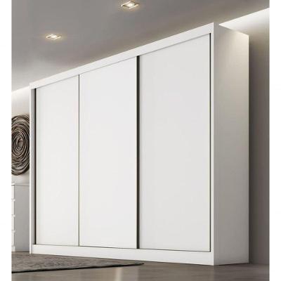 Guarda Roupa Casal 3 Portas 8 Gavetas - Logan-branco - Móveis Novo Horizonte