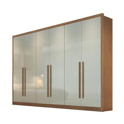 Guarda Roupa Casal 100% Mdf 6 Portas 8 Gavetas - Livorno-cumaru/fendi - Móveis Novo Horizonte