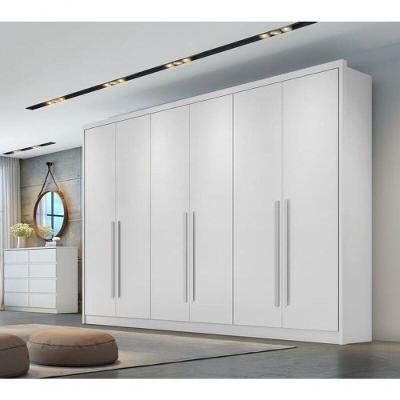 Guarda Roupa Casal 100% Mdf 6 Portas 8 Gavetas - Livorno-branco - Móveis Novo Horizonte