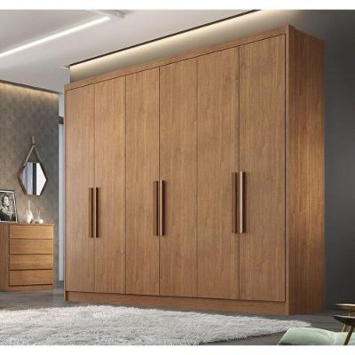 Guarda Roupa Casal 100% Mdf 6 Portas 6 Gavetas - Rizon -cumaru - Móveis Novo Horizonte