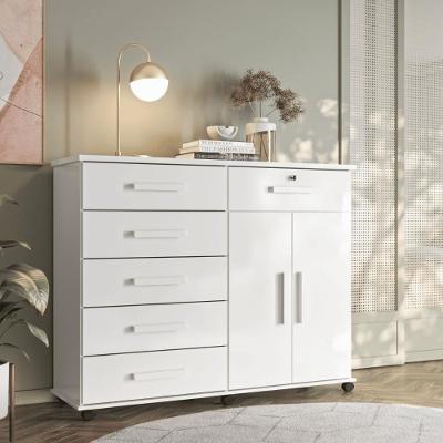 Cômoda Multiuso Belgica Branco Brilho