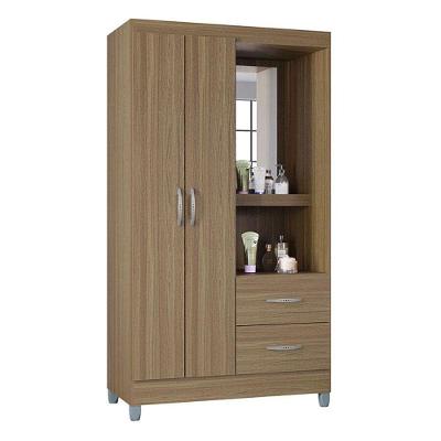 Guarda Roupa Solteiro Cordoba 2 Portas Castanho - Poquema