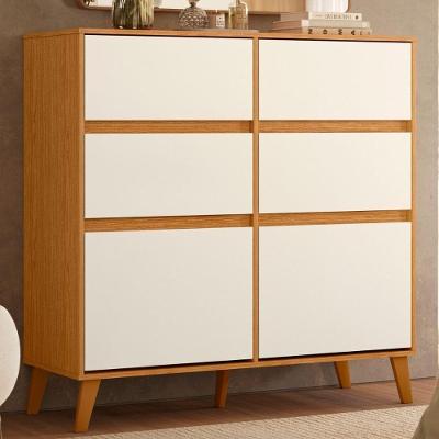 Cômoda De Quarto 6 Gavetas Grandes Design Clean Cinamomo