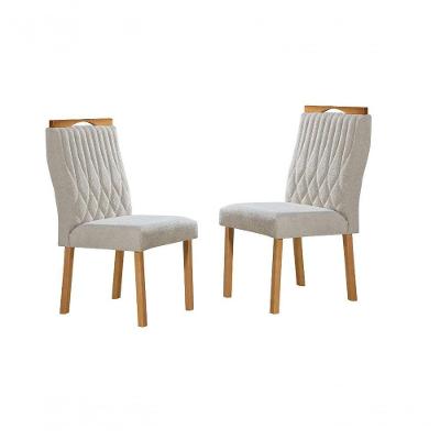 Cadeiras Para Mesa De Jantar Estofada - Genova - Art Salas