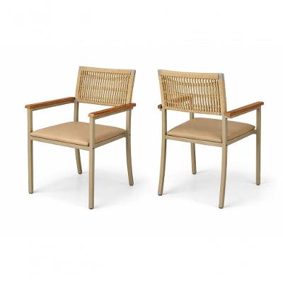 Kit 2 Cadeiras Externa Náutica Com Braço Trama Bg Solare