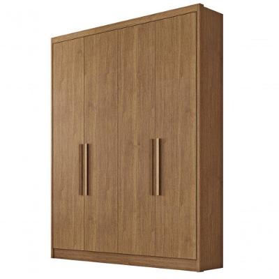 Guarda Roupa Solteiro 4 Portas 3 Gavetas - Moderni -cumaru - Móveis Novo Horizonte