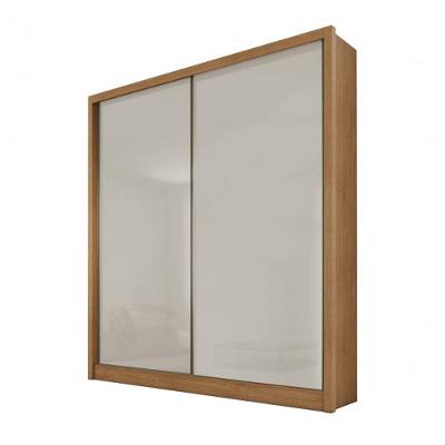 Guarda Roupa Solteiro 2 Portas 3 Gavetas - Virtus -cumaru/fendi - Móveis Novo Horizonte