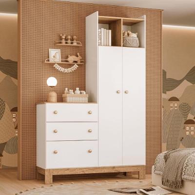 Guarda Roupa Infantil Com Cômoda 2 Portas 3 Gavetas Branco