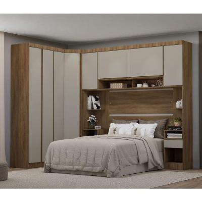 Guarda Roupa Casal Modulado De Canto 8 Portas E 4 Gavetas Avelã Pf-arenas Pf