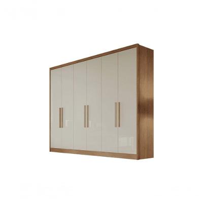 Guarda Roupa Casal 6 Portas 8 Gavetas - Messina-cumaru/fendi - Móveis Novo Horizonte