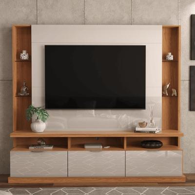 Painel Tv Bangladesh Jequitiba-off White Perolizado