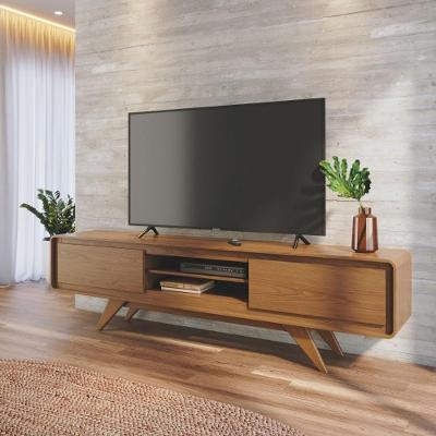 Rack De Sala Para Tv E Decoração Estilo Retrô 2,20