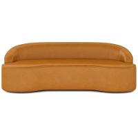 Sofá 3 Lugares Curvo Sala De Estar Living Lótus D02 Couríssimo Whisky 180 Cm B-90 - 6