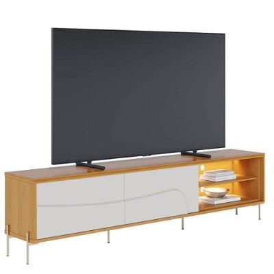 Rack Bancada Amalfi Naturale Off White Matte Pés Em Metal - Colibri