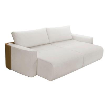 Sofá Cama 3 Lugares 2,60m Orgânico Belissimo Bege / Marrom