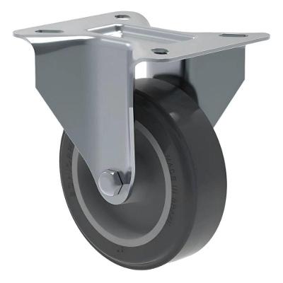 Rodízio Fixo 4'' Com Placa Cinza Schioppa Profissional Resistente 65kg