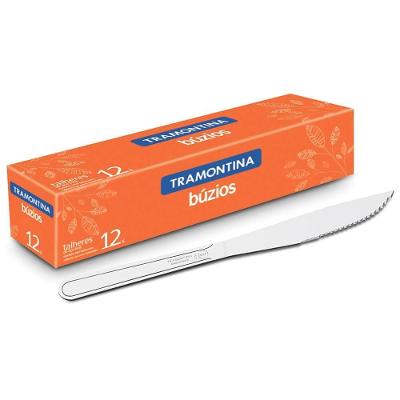 Kit 12 Facas Tramontina Para Churrasco 4 Búzios De Aço Inox Tramontina 23750004