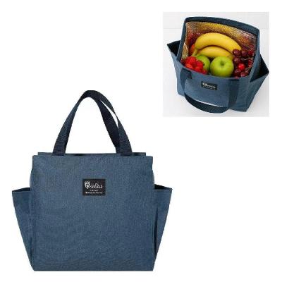 Bolsa Termica Lancheira Grande Trabalho Academia Parque Praia Bolso Porta Squeeze Celular Multiuso Azul