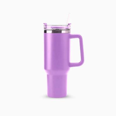 Copo Térmico Grande 1200 Ml Canudo Parede Dupla - Lilás